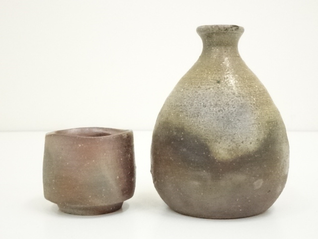 骨董　アンティーク　備前焼　焼締　鶴　香合　茶道具　銘なし　箱付き 骨董 アンティーク 備前焼 焼締 鶴 香合 茶道具 銘なし 箱付き